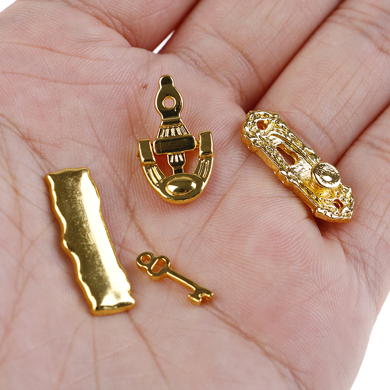 Furniture Hardware Fitting - 1:12 4PCS Metal Door Knocker Set