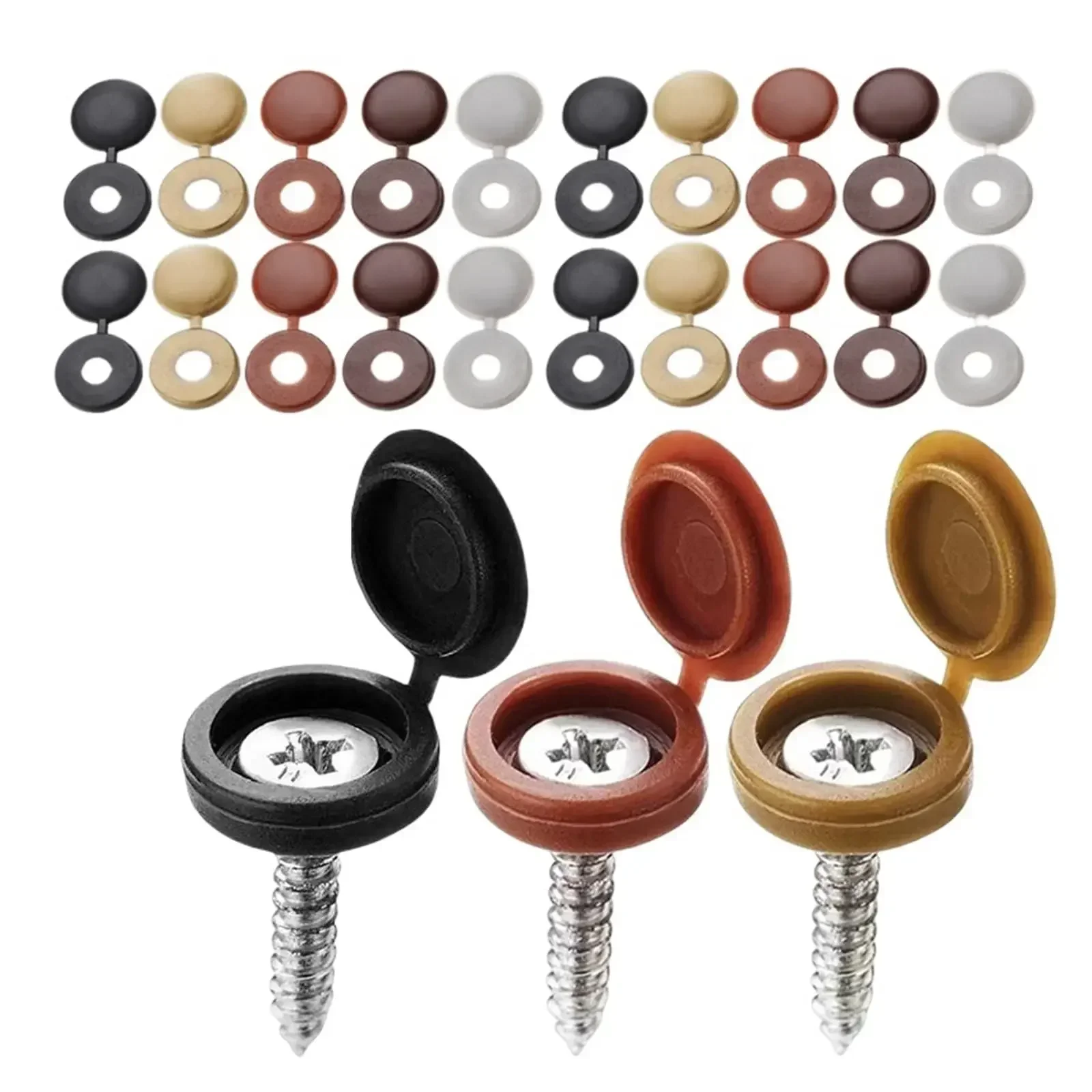 Hinged Plastic Screw Cap Cover – обзор и цена Furniture Hardware Fixing Screws