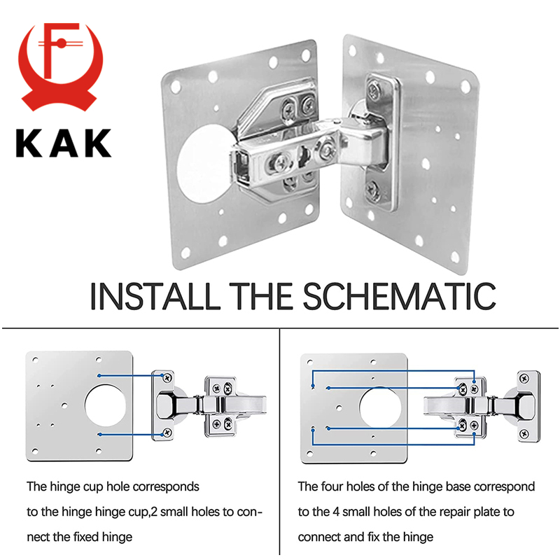 KAK 8pcs Hinge Repair Plate Br – обзор и цена Furniture Hardware Fixing Screws