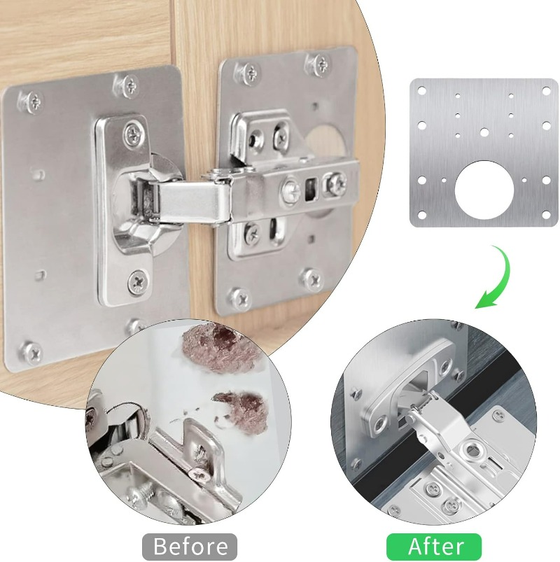 Cabinet Door Hinge Repair Plat – обзор и цена Furniture Hardware Fixing Screws